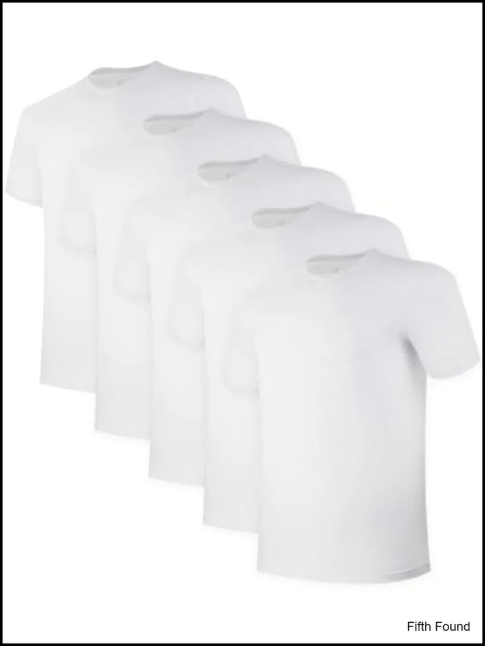 Bamboo Viscose Mens Undershirts 5-Pack Moisture Wicking Stretch Crew Neck